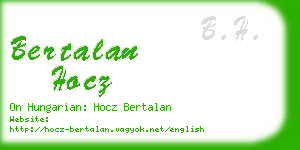 bertalan hocz business card